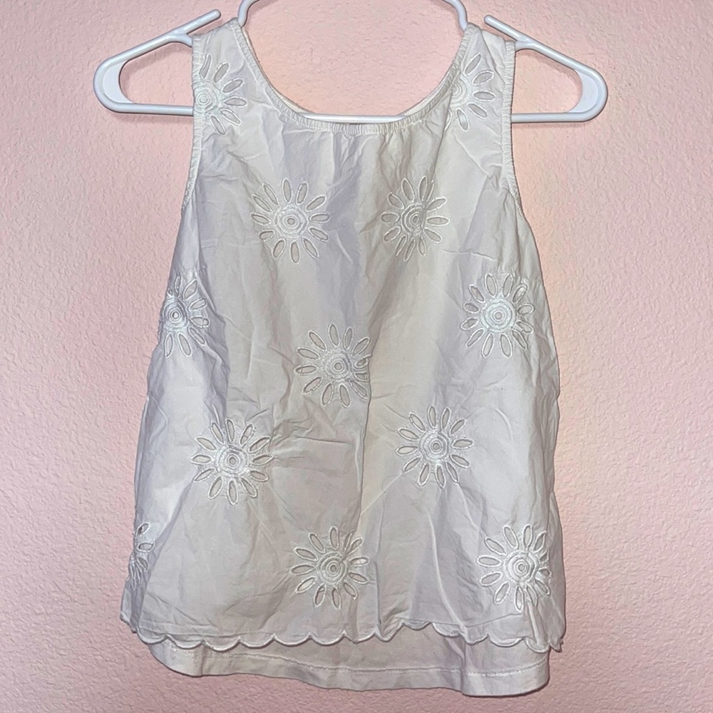 Girls white tank